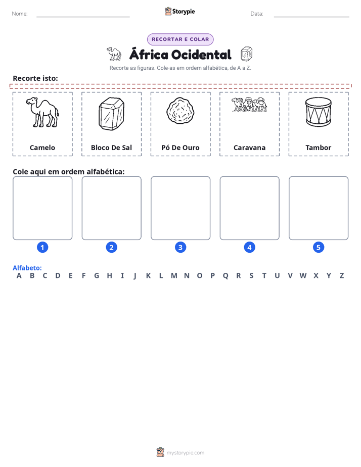Recortar & Colar Alfabeto