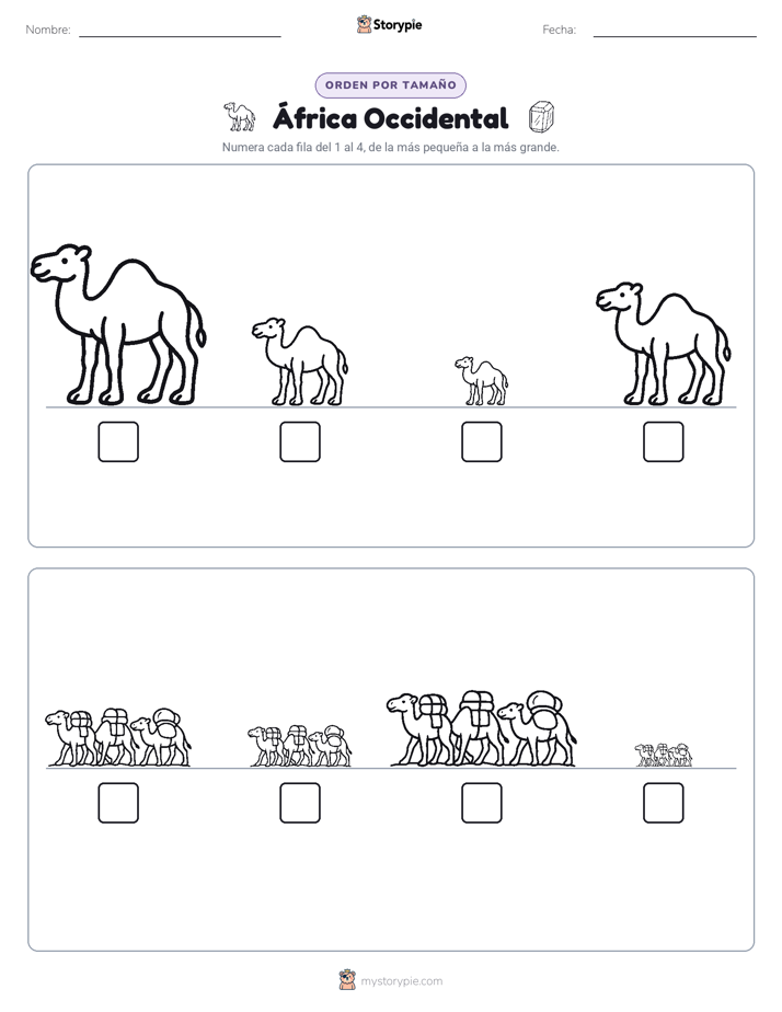 Orden de Tamaños
