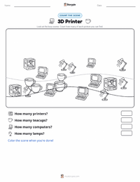 3D Printer printable worksheet preview