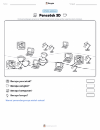 Prabaca lembar kerja cetak Printer 3D
