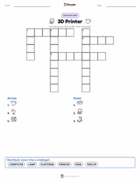 3D Printer printable worksheet preview