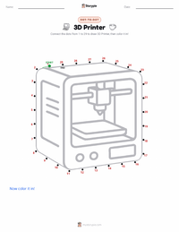 3D Printer printable worksheet preview