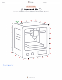 Prabaca lembar kerja cetak Printer 3D