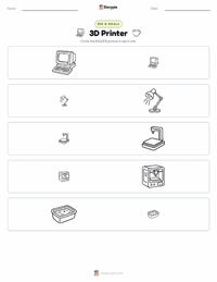 3D Printer printable worksheet preview