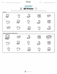 3D Printer printable worksheet preview