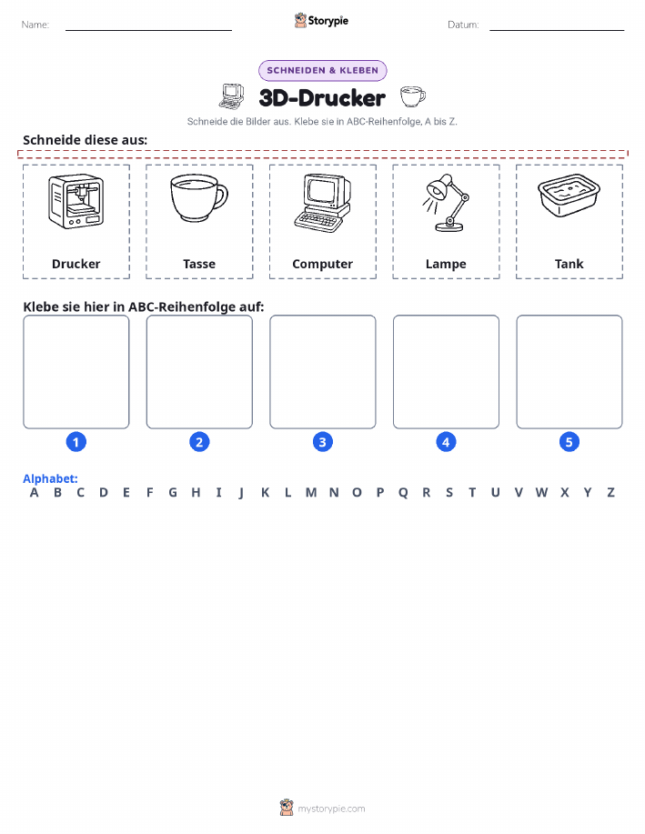 Schneiden & Einfügen Alphabet
