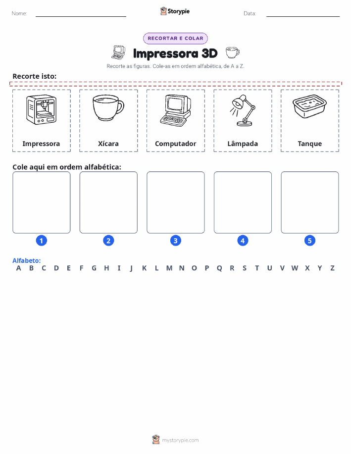Recortar & Colar Alfabeto