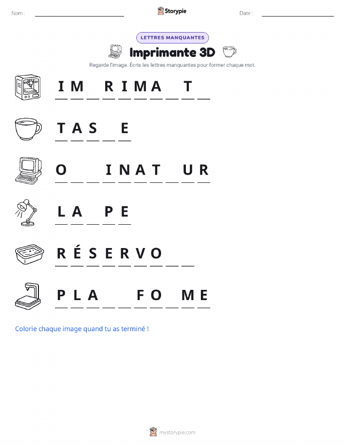 Lettres manquantes