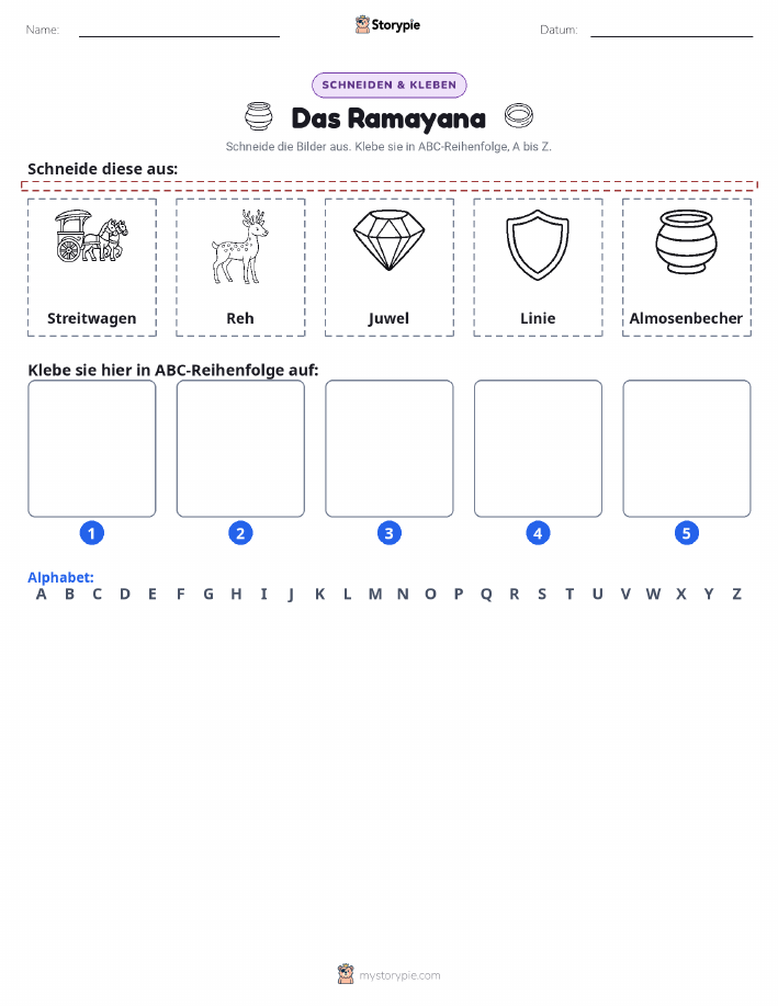 Schneiden & Einfügen Alphabet