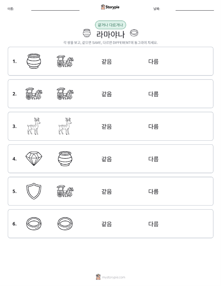 같은 것 또는 다른 것