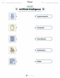 Artificial Intelligence printable worksheet for kids
