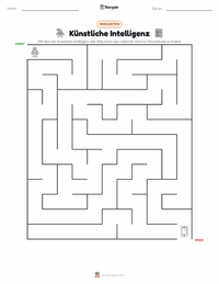 Künstliche Intelligenz druckbare Arbeitsblatt Vorschau