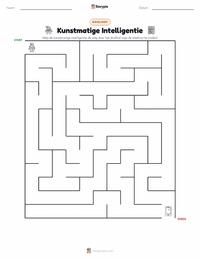 Kunstmatige Intelligentie afdrukbare werkblad voorbeeld
