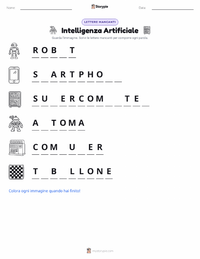 Anteprima della scheda stampabile di Intelligenza Artificiale
