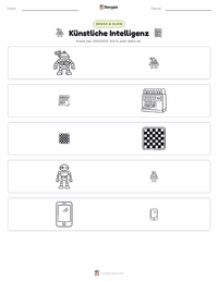 Künstliche Intelligenz druckbare Arbeitsblatt Vorschau