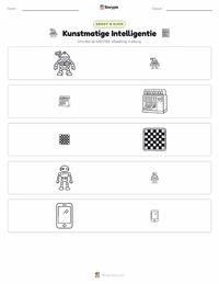 Kunstmatige Intelligentie afdrukbare werkblad voorbeeld