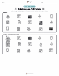 Anteprima della scheda stampabile di Intelligenza Artificiale