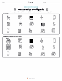 Kunstmatige Intelligentie afdrukbare werkblad voorbeeld