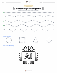 Kunstmatige Intelligentie afdrukbare werkblad voorbeeld