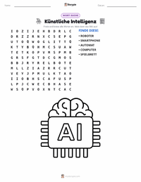 Künstliche Intelligenz druckbare Arbeitsblatt Vorschau
