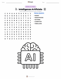 Anteprima della scheda stampabile di Intelligenza Artificiale