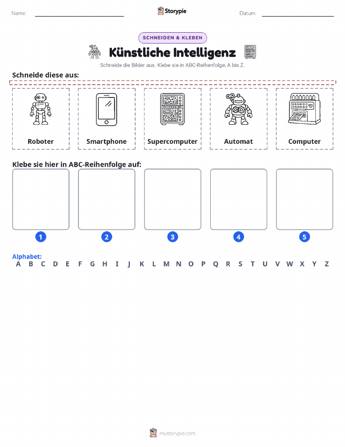 Schneiden & Einfügen Alphabet