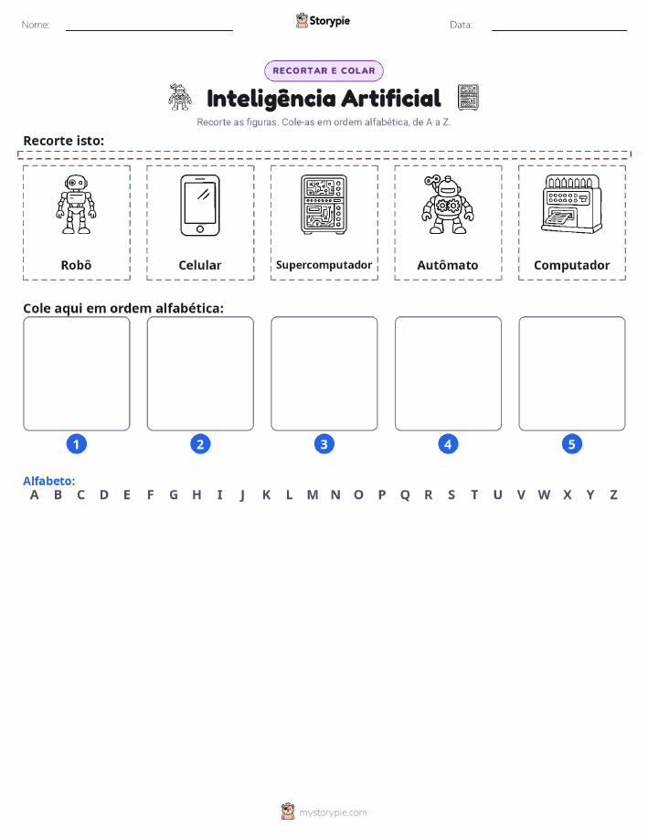 Recortar & Colar Alfabeto