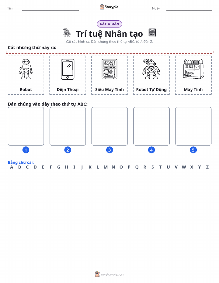 Cắt & Dán Chữ Cái