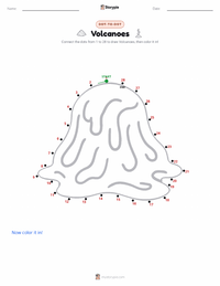 Volcanoes printable worksheet preview