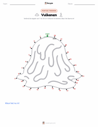 Vulkanen afdrukbare werkblad voorbeeld