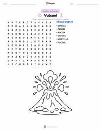 Anteprima della scheda stampabile di Vulcani