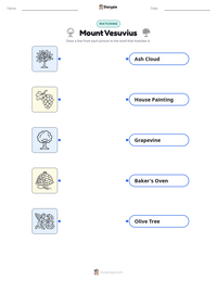 Mount Vesuvius printable worksheet preview