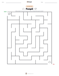 Aperçu de la feuille de travail imprimable Pompéi