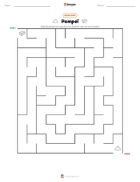 Pompeï afdrukbare werkblad voorbeeld