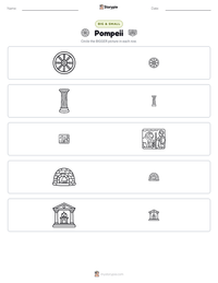 Pompeii printable worksheet preview