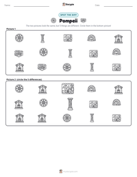 Pompeii printable worksheet preview