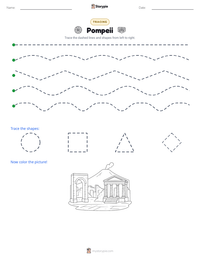 Pompeii printable worksheet preview