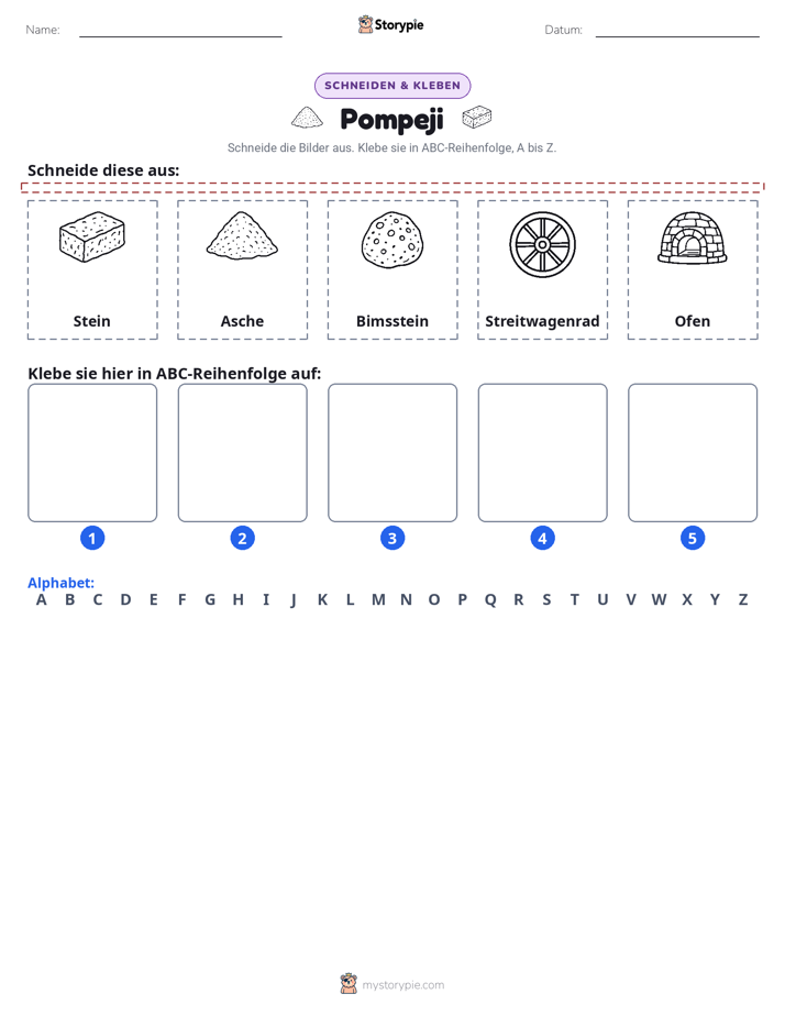 Schneiden & Einfügen Alphabet