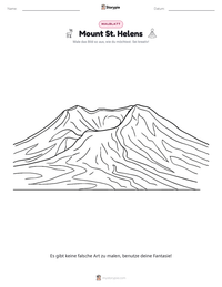 Mount St. Helens druckbare Arbeitsblatt Vorschau