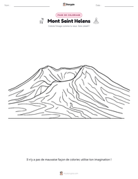 Aperçu de la feuille de travail imprimable Mont Saint Helens