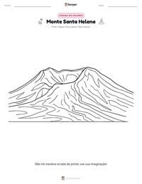 Prévia da folha de atividades imprimível Monte Santa Helena