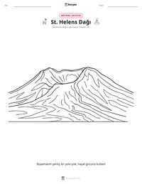 St. Helens Dağı yazdırılabilir çalışma sayfası önizlemesi
