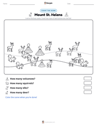 Mount St. Helens printable worksheet preview