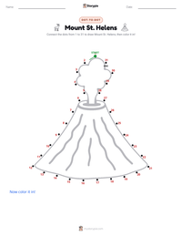 Mount St. Helens printable worksheet preview