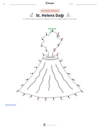 St. Helens Dağı yazdırılabilir çalışma sayfası önizlemesi