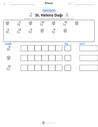 St. Helens Dağı yazdırılabilir çalışma sayfası önizlemesi