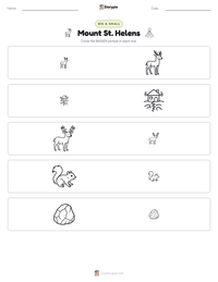 Mount St. Helens printable worksheet preview