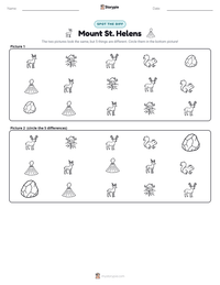 Mount St. Helens printable worksheet preview