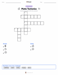 Plate Tectonics printable worksheet preview