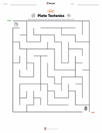 Plate Tectonics printable worksheet preview